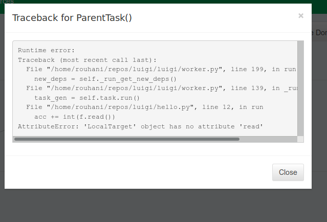 Scheduler screenshot